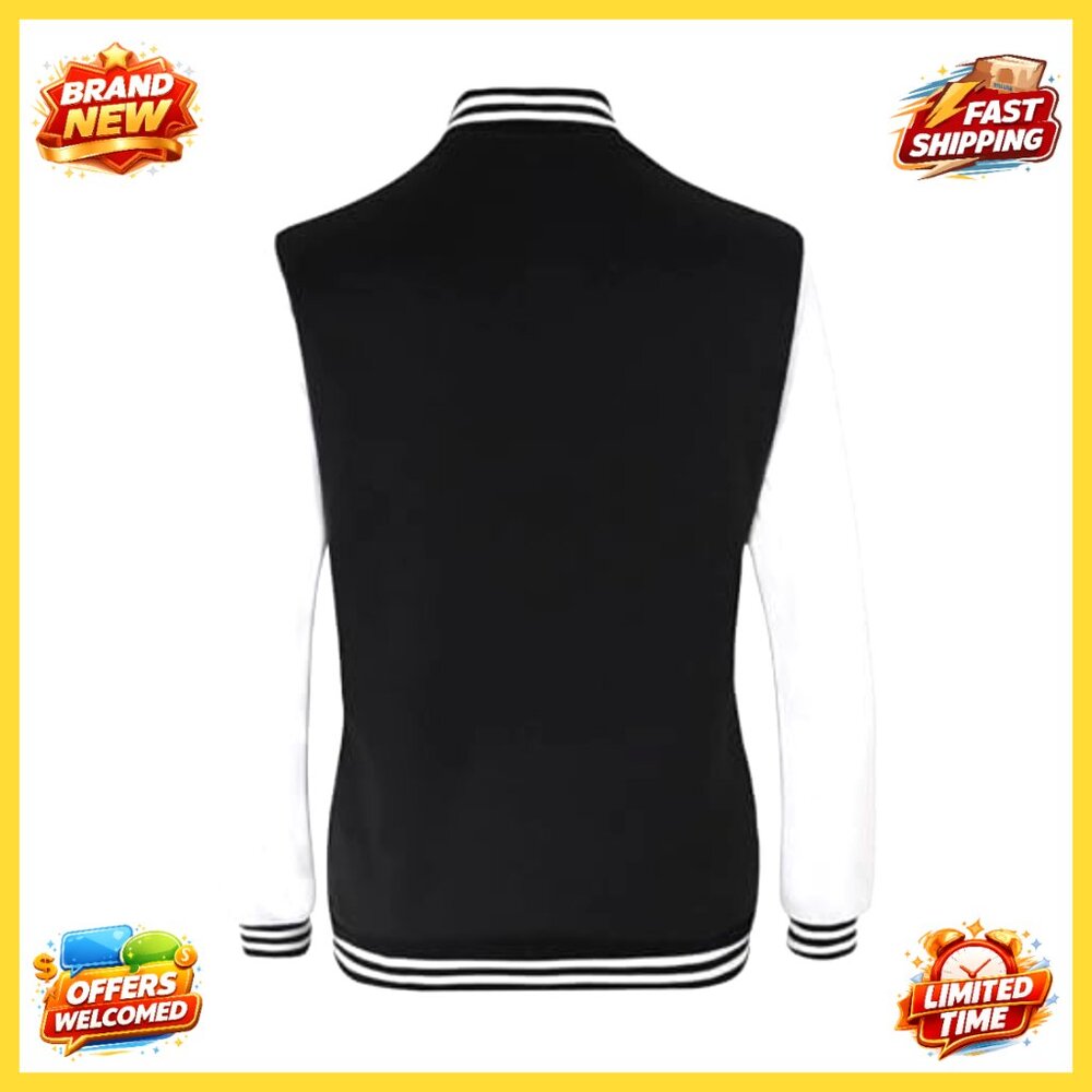 Varsity Bomber Jacket Lightweight Button Down Bas… - image 3